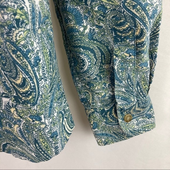 RETRO Vintage Paisley Button-Up Top - Picture 5 of 12